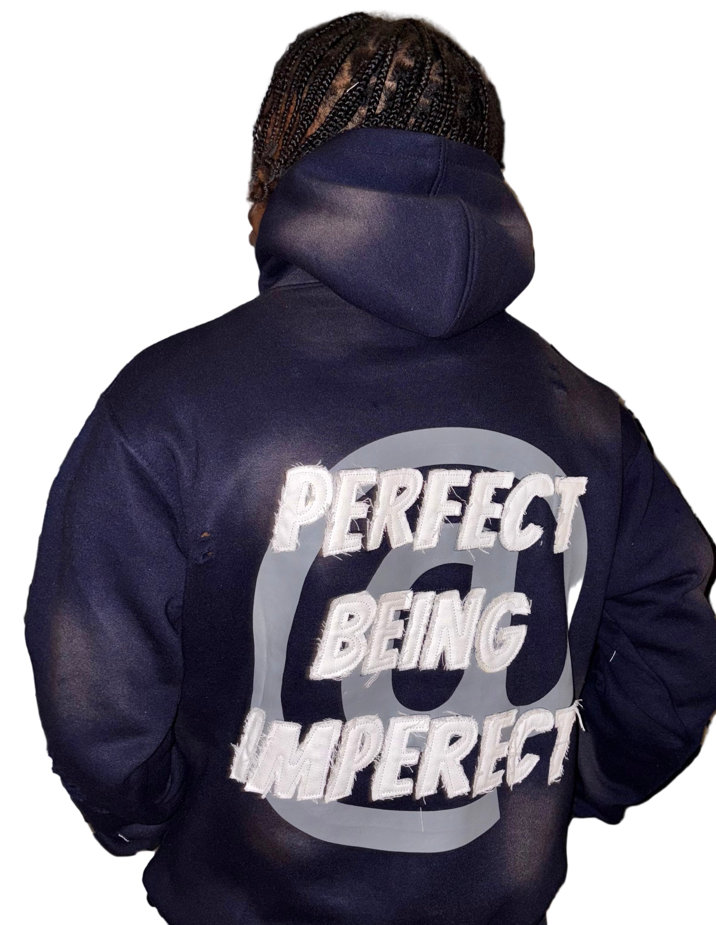 Vol. 2 Navy “Perfect @ Being Imperfect” Hoodie