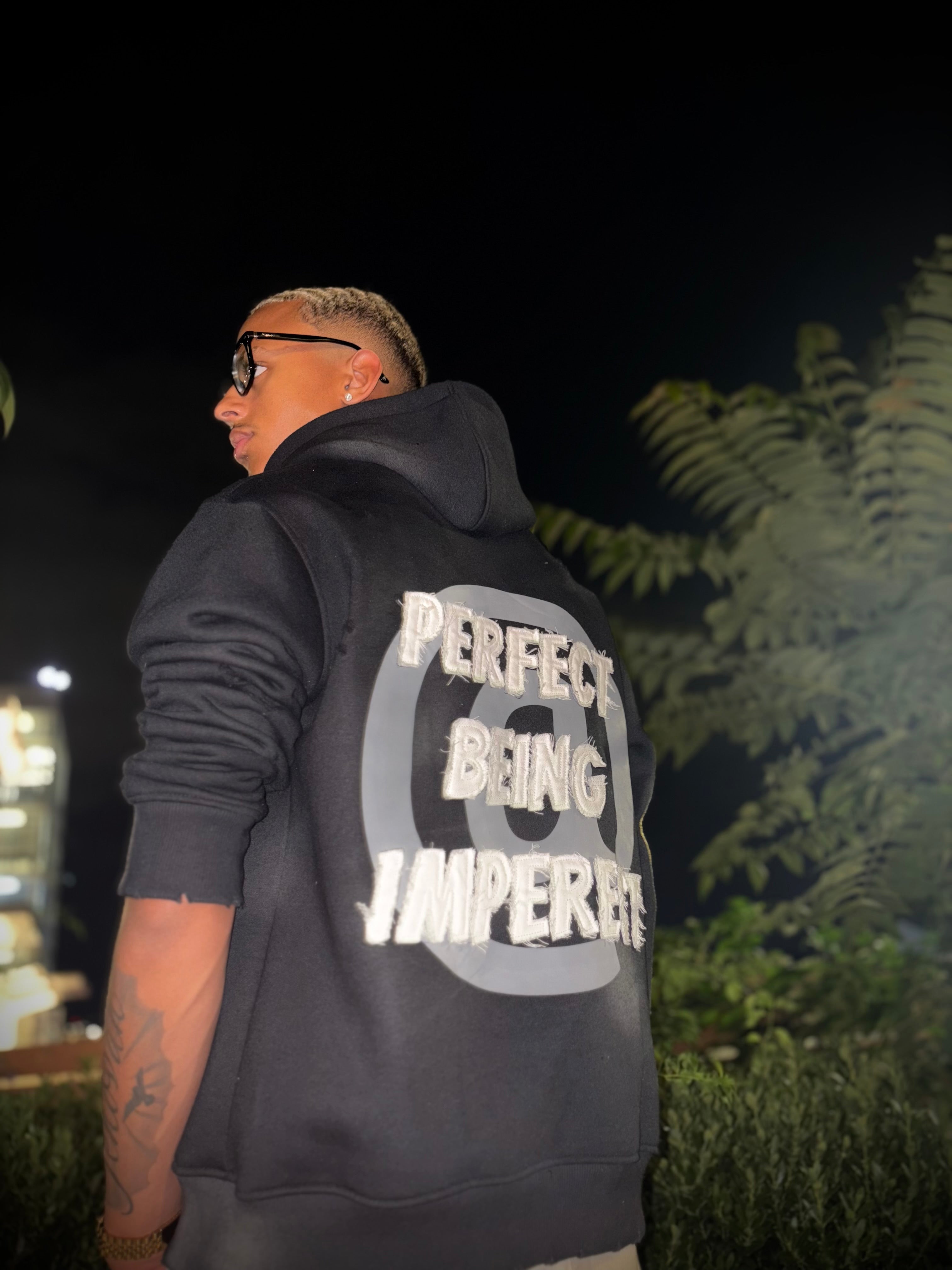 Vol. 2 Black “Perfect @ Being Imperfect” Hoodie